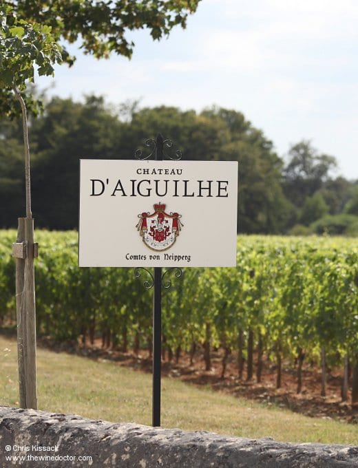 Vines at Château d'Aiguilhe, July 2012 Château d'Aiguilhe