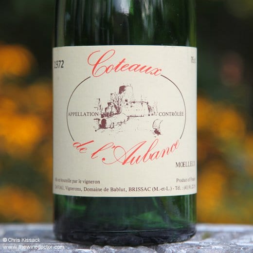 Domaine de Bablut Coteaux de l'Aubance 1972 Domaine de Bablut Coteaux de l'Aubance 1972