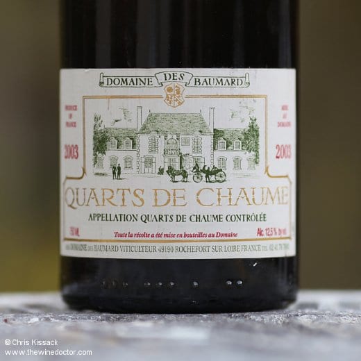 The 2003 Quarts de Chaume from Domaine des Baumard Domaine des Baumard
