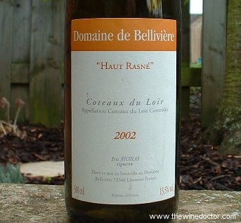 Domaine de Bellivière Coteaux du Loir Haut Rasné 2002
