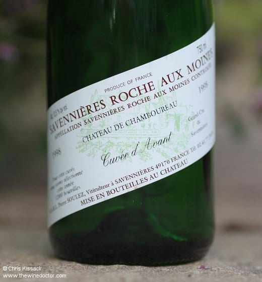 Château de Chamboureau Savennières Roche-aux-Moines Cuvée d'Avant 1998 Château de Chamboureau Savennières Roche-aux-Moines Cuvée d'Avant 1998