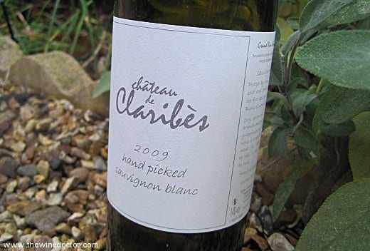 Château de Claribès Sauvignon Blanc 2009 Chateau de Claribès Sauvignon Blanc 2009