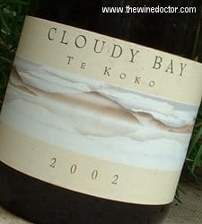 Cloudy Bay Te Koko 2002 Cloudy Bay Te Koko 2002