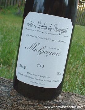 Lydie et Max Cognard-Taluau St Nicolas de Bourgueil Les Malgagnes 2005 Lydie et Max Cognard-Taluau St Nicolas de Bourgueil Les Malgagnes 2005