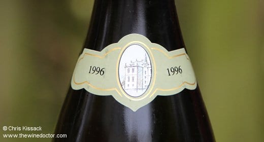 Château du Coing de Saint-Fiacre Muscadet Sèvre et Maine sur lie Comte de Saint-Hubert Vieilles Vignes 1996 Château du Coing de Saint-Fiacre Muscadet Sèvre et Maine sur lie Comte de Saint-Hubert Vieilles Vignes 1996