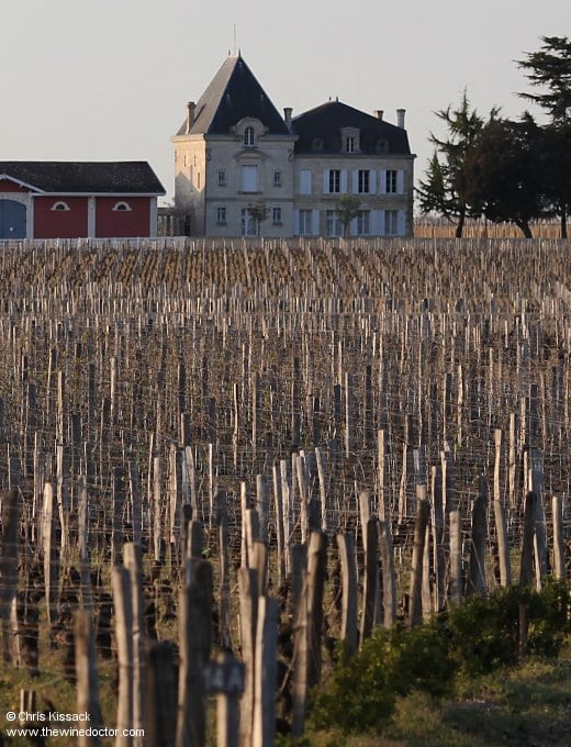 Château L'Évangile as the sun sets, April 2012 Château L'Évangile