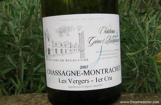 Château Génot-Boulanger Chassagne-Montrachet Premier Cru Les Vergers 2007 Chateau Génot-Boulanger Chassagne-Montrachet Premier CruLes Vergers 2007