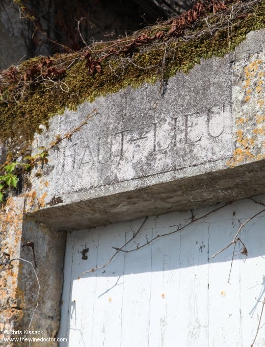 A lintel at Le Haut Lieu, Domaine Huet, July 2014 Domaine Huet