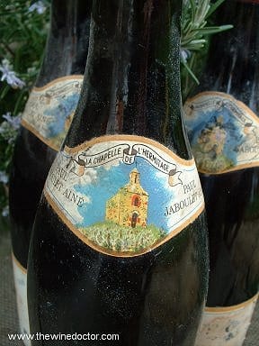Tatty neck labels on Jaboulet's Hermitage La Chapelle 1998 Jaboulet Hermitage La Chapelle 1998