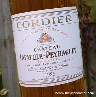 Chateau Lafaurie-Peyraguey 1986