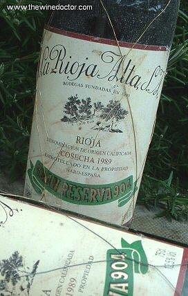 Cellar-worn labels but great wine - the 1989 904 Gran Reserva from La Rioja Alta La Rioja Alta Rioja Gran Reserva 904 1989