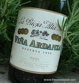 La Rioja Alta Vina Ardanza Rioja Reserva 1999
