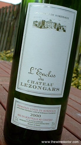 L'Enclos du Chateau Lezongars 2000
