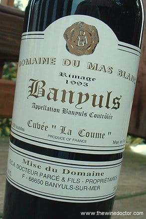 Domaine du Mas Blanc Banyuls Cuvée La Coume 1993