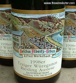 Alfred Merkelbach Urziger Wurzgarten Riesling Auslese 1998