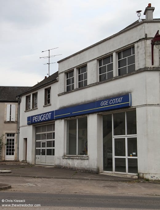 The Cotat Peugeot garage in Sancerre, June 2015 Pascal Cotat