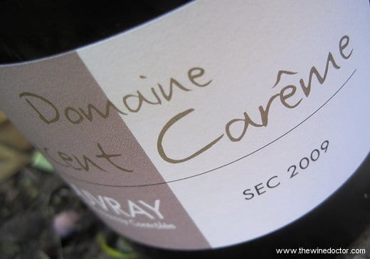 Vincent Carême Vouvray Sec 2009 Vincent Carême Vouvray Sec 2009