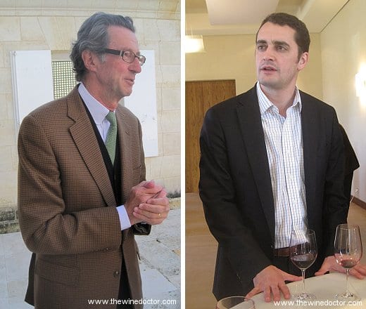 Two generations: Christian, the older Moueix, and Olivier, the younger Berrouet, April 2011 Bordeaux 2010