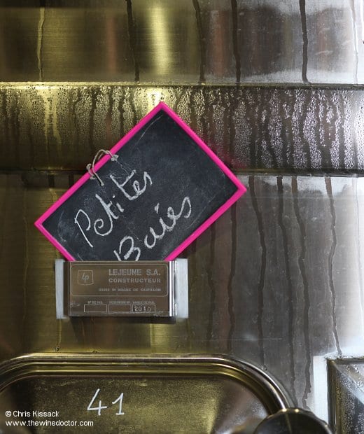 Condensation on a thermoregulated steel vat in Bordeaux Bordeaux: White & Rosé winemaking