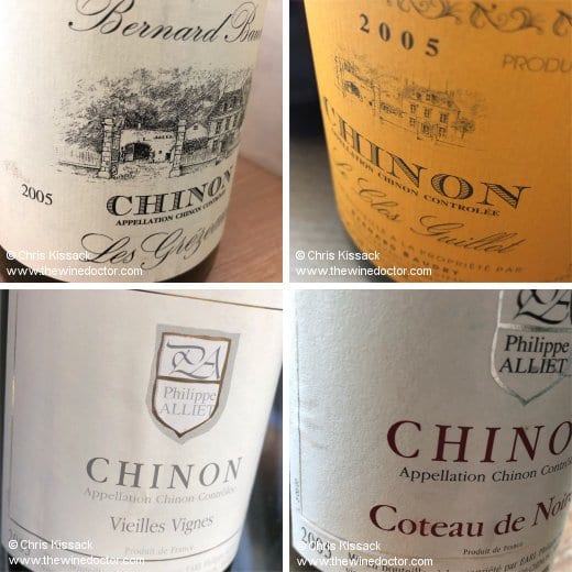 Loire 2005; Eight from Chinon, including Baudry, Alliet, Joguet and Couly-Dutheil, May 2019 Chinon 2005