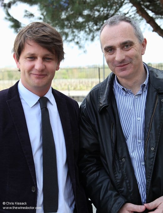 Aymeric de Gironde (left) and Dominique Arangoits (right), Château Cos d'Estournel, April 2014 Bordeaux 2013