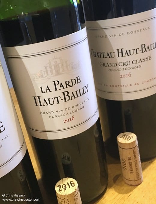 The 2016 Haut-Bailly labels, December 2018 Pessac-Léognan 2016
