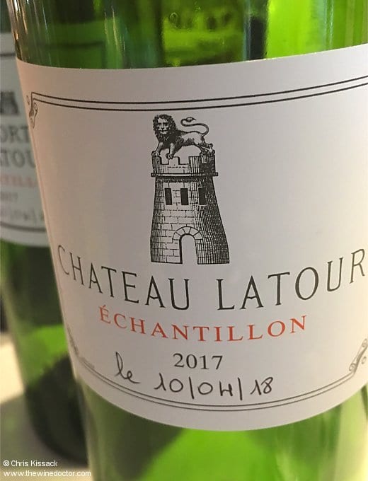 Château Latour barrel sample, April 2018 Pauillac 2017