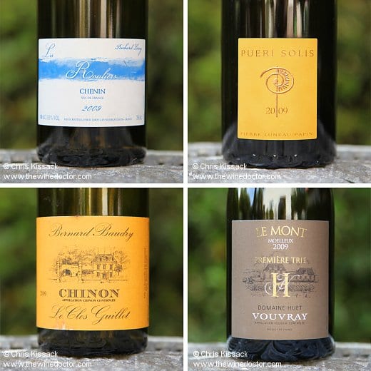 The Loire 2009 Vintage at Ten Years, labels from Richard Leroy (Les Rouliers), Pierre Luneau-Papin (Pueri Solis), Bernard Baudry (Le Clos Guillot) and Domaine Huet (Le Mont Première Trie), tasted 2019 Loire 2009