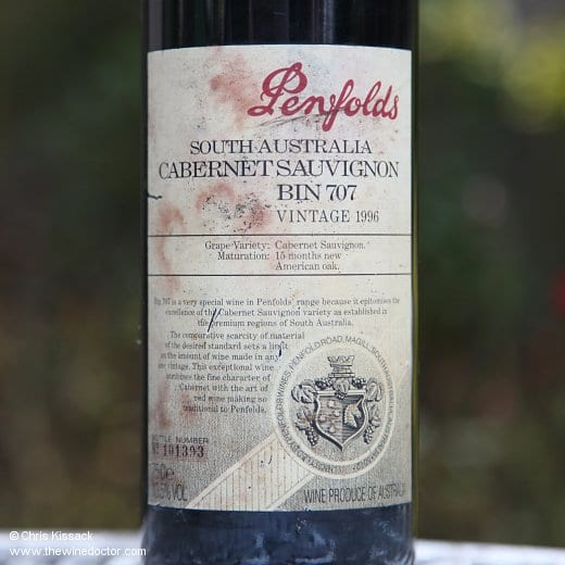 Penfolds Bin 707 1996 1996 Vintage