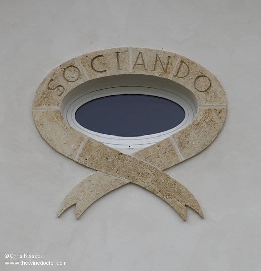 A window at Château Sociando-Mallet, April 2014 Bordeaux 2013