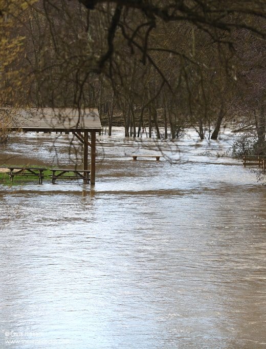 The Layon breaks its banks, February 2013 Loire 2012