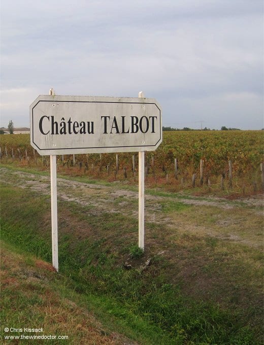 Château Talbot vines, October 2011 Château Talbot