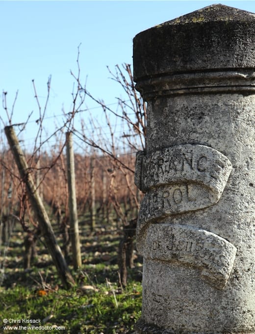 Vineyard post, Château Lagrange, December 2019 Château Lagrange