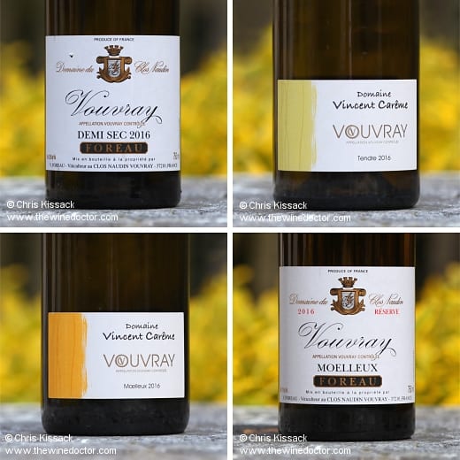 Loire 2016 labels, from Vincent Carême and Vincent Foreau Loire 2016