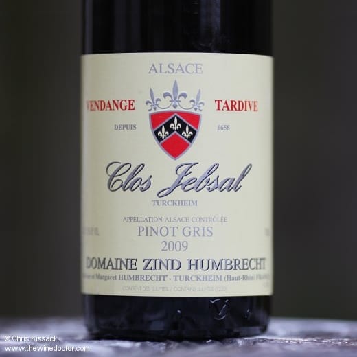 Zind Humbrecht Pinot Gris Clos Jebsal Vendange Tardive 2009 Zind Humbrecht Pinot Gris Clos Jebsal Vendange Tardive 2009