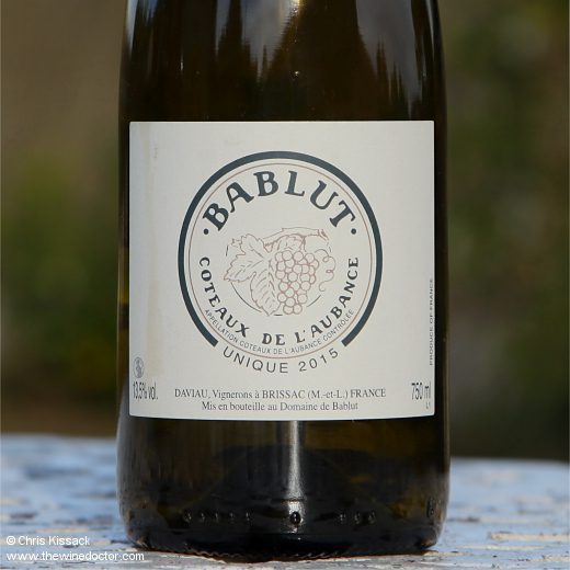 Domaine de Bablut Coteaux de l'Aubance Unique 2015 Domaine de Bablut Coteaux de l'Aubance Unique 2015