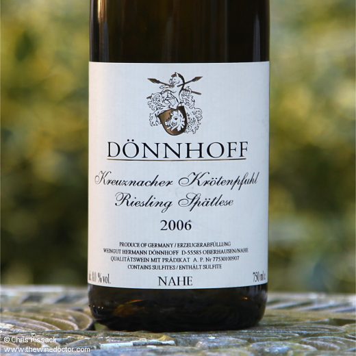 Dönnhoff Kreuznacher Krötenpfuhl Riesling Spätlese 2006 Dönnhoff Kreuznacher Krötenpfuhl Riesling Spätlese 2006