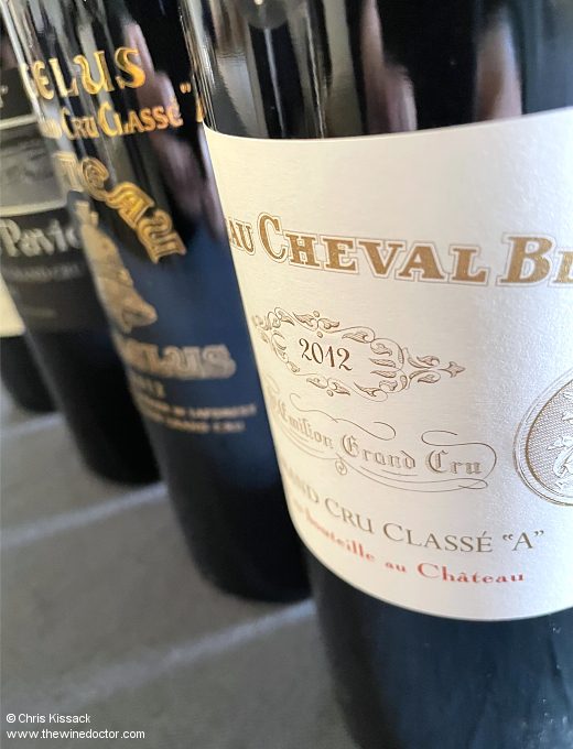 Bordeaux 2012; Cheval Blanc, Angélus, Pavie Bordeaux 2012 at Ten Years