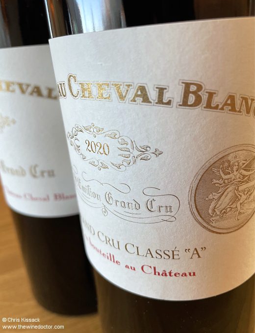 Cheval Blanc and Le Petit Cheval 2020, December 2022 St Emilion 2020