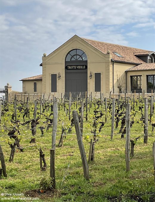 The refurbished cellars at Château Trotte Vieille, April 2022 Château Trotte Vieille