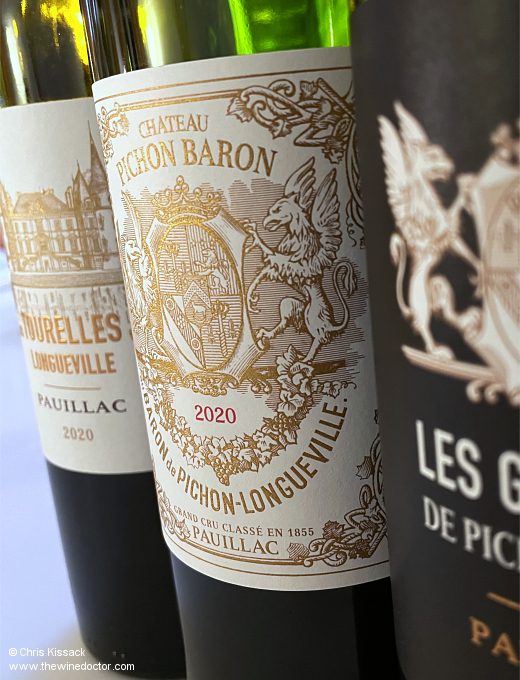 Château Pichon-baron, with Les Griffons and Les Tourelles 2020, December 2022 Bottles to Buy 2020