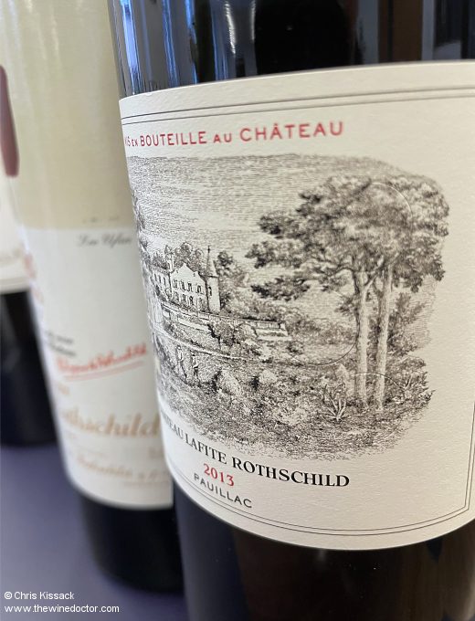 Château Lafite-Rothschild & Château Mouton-Rothschild, 2013 vintage, tasted February 2023 Bordeaux 2013
