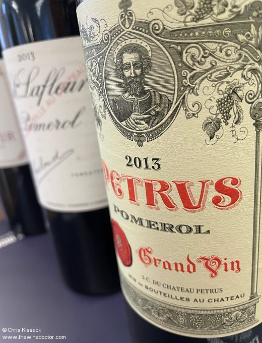 Petrus & Château Lafleur, 2013 vintage, tasted February 2023 Bordeaux 2013
