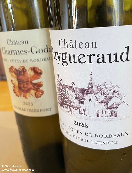 Château Puygueraud 2023 & Château Charmes-Godard Blanc 2023, April 2024 Bordeaux 2023