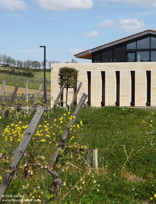 The new cellars at Péby Faugères, April 2023 Château Péby Faugères