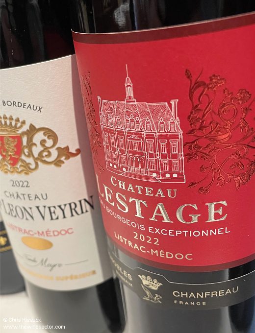 Two good Cru Bourgeois examples of the 2022 vintage, Lestage and Cap Leon Veyrin, November 2024 Cru Bourgeois 2022