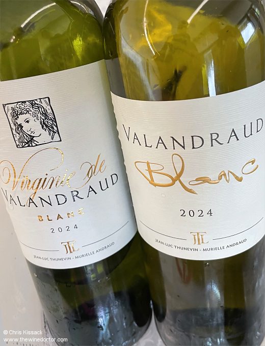 The two Valandraud whites, tasted at Château Valandraud, April 2025 Bordeaux 2024
