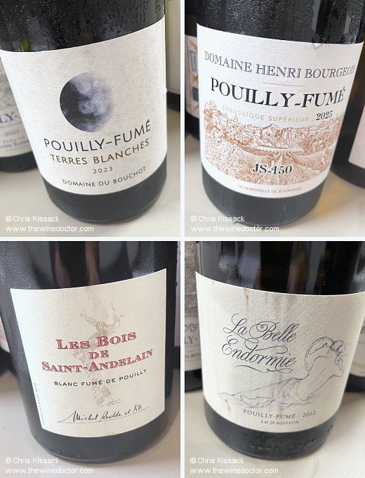 Pouilly-Fumé from Domaine du Bouchot, Henri Bourgeois, Michel Redde and Jean-Philippe Agisson, tasted June 2025 Pouilly-Fumé