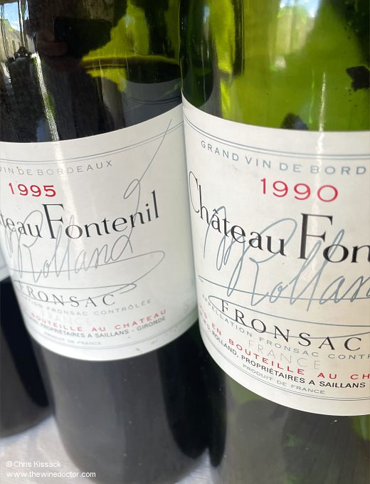 Two vintages of Fontenil among many, 1990 and 1995, tasted July 2025 Château Fontenil, 1990 - 2024