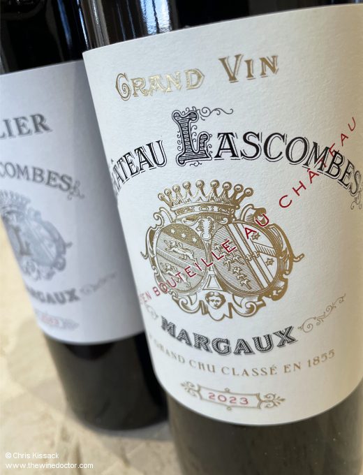 Bordeaux 2023; Lascombes and Chevalier de Lascombes, tasted December 2025 Bordeaux 2023